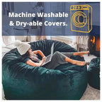 Ultimate Sack 6 ft Bean Bag Chair, Oversized Indoor Comfy Lounger, Cloud Fur