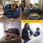 Ultimate Sack 6 ft Bean Bag Chair, Oversized Indoor Comfy Lounger, Cloud Fur