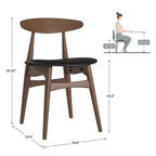 Cortland Mid-Century Modern Tapered Dining Chairs (Set of 2) - iNSPIREQ