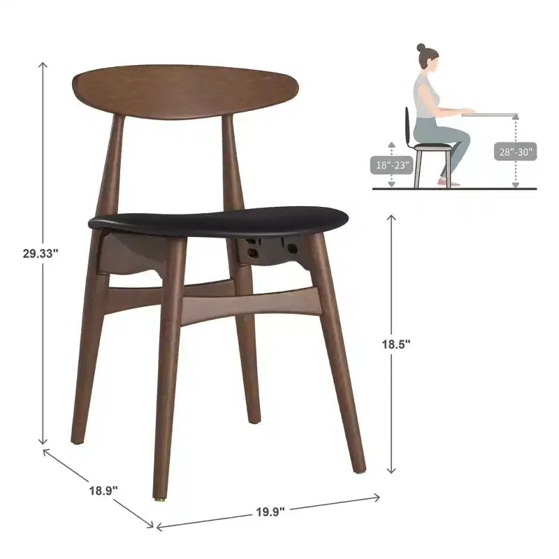 Cortland Mid-Century Modern Tapered Dining Chairs (Set of 2) - iNSPIREQ