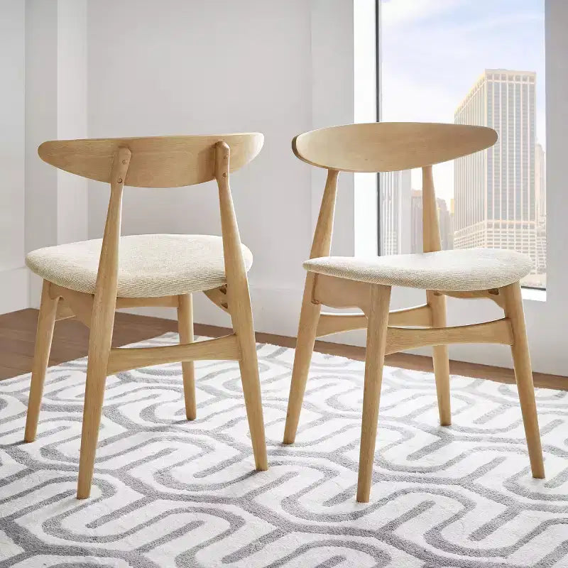 Cortland Mid-Century Modern Tapered Dining Chairs (Set of 2) - iNSPIREQ