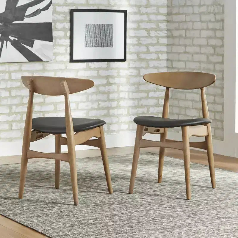 Cortland Mid-Century Modern Tapered Dining Chairs (Set of 2) - iNSPIREQ