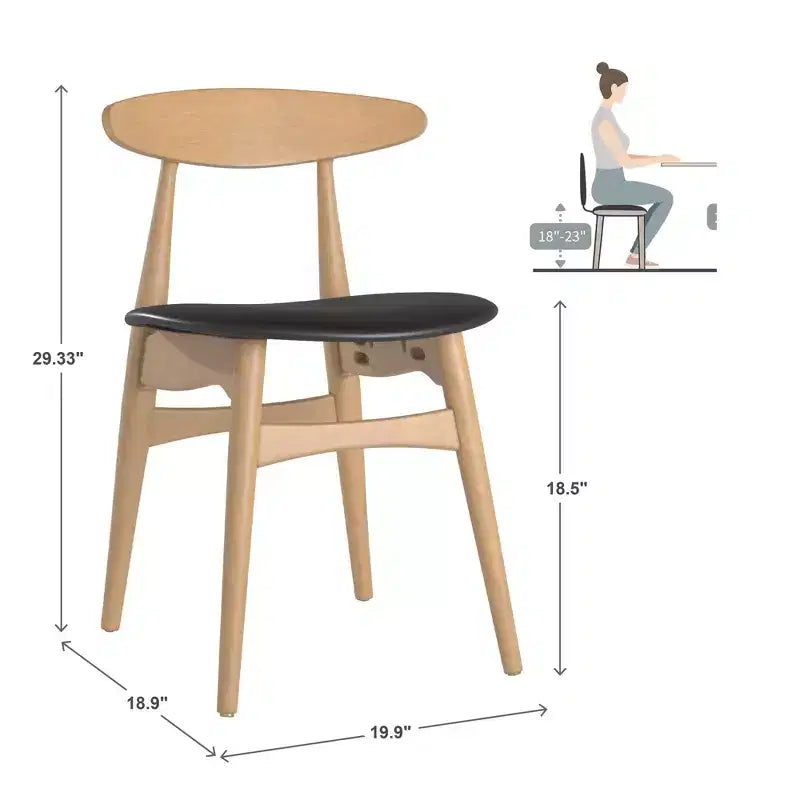 Cortland Mid-Century Modern Tapered Dining Chairs (Set of 2) - iNSPIREQ