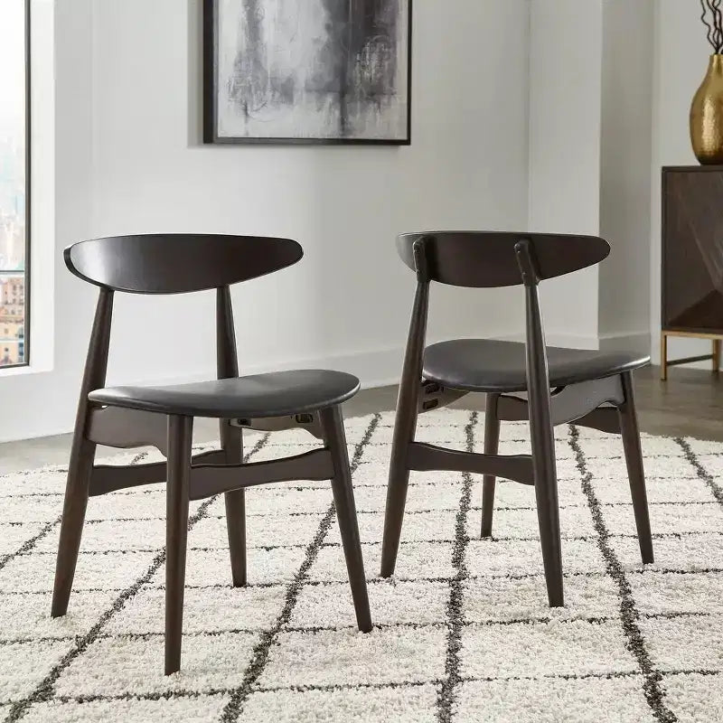 Cortland Mid-Century Modern Tapered Dining Chairs (Set of 2) - iNSPIREQ