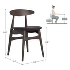 Cortland Mid-Century Modern Tapered Dining Chairs (Set of 2) - iNSPIREQ