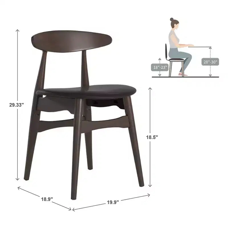 Cortland Mid-Century Modern Tapered Dining Chairs (Set of 2) - iNSPIREQ