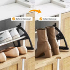 Meuble à chaussures Acekool avec deux tiroirs, organiseur à tiroirs basculants, étagère à chaussures étroite peu encombrante pour entrée ou chambre à coucher