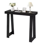 VEVOR 36 in Console Table, Modern Desk Behind the Couch, Wooden Rectangle Entrance Desk, Narrow Long Sofa Table Accent Stand, Ideal for Hallway, Black
