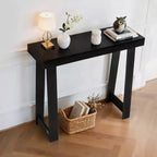 VEVOR Console de 36 pouces, bureau moderne derrière le canapé, table d'entrée rectangulaire en bois, table d'appoint étroite et longue pour canapé, idéale pour le couloir, noir
