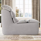Ergonomic Bean Bag Chair, with Back Support, Non-Slip Base, Modern Single Sofa, for Living Room, Bedroom, Office