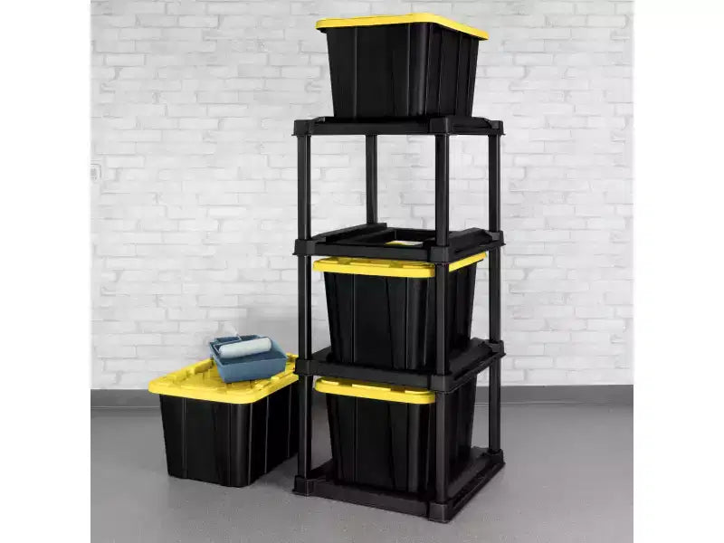 Organisateur de rangement Sterilite à 4 niveaux avec 4 bacs de rangement industriels de 102 litres