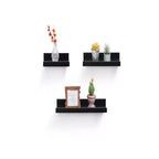 NAYSAYE Floating Shelves Wall Mounted Wood Storage with Invisible Brackets for Bathroom Bedroom Living Room Kitchen, Multicolor