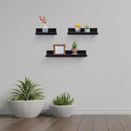 NAYSAYE Floating Shelves Wall Mounted Wood Storage with Invisible Brackets for Bathroom Bedroom Living Room Kitchen, Multicolor