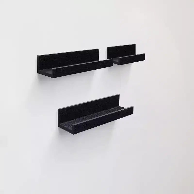 NAYSAYE Floating Shelves Wall Mounted Wood Storage with Invisible Brackets for Bathroom Bedroom Living Room Kitchen, Multicolor