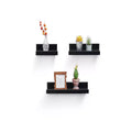 NAYSAYE Floating Shelves Wall Mounted Wood Storage with Invisible Brackets for Bathroom Bedroom Living Room Kitchen, Multicolor