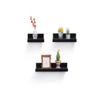 NAYSAYE Floating Shelves Wall Mounted Wood Storage with Invisible Brackets for Bathroom Bedroom Living Room Kitchen, Multicolor