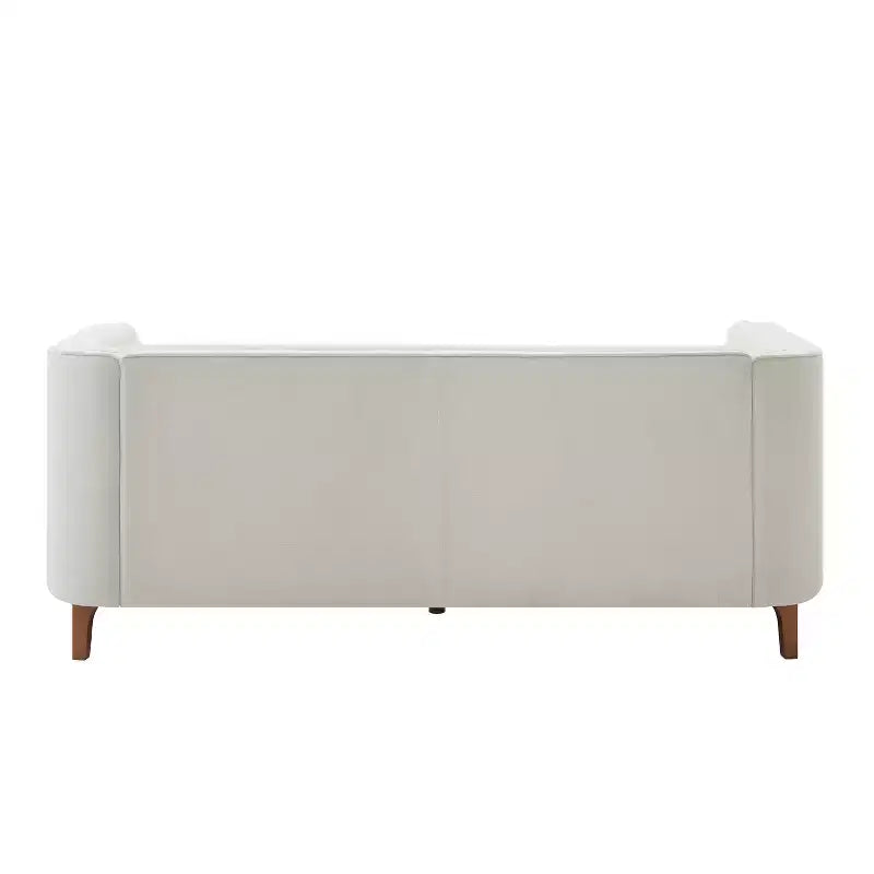 Christopher Knight Home Panadda Canapé moderne à 3 places en bois, revêtement chenille avec dossier capitonné cannelé