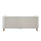Christopher Knight Home Panadda Canapé moderne à 3 places en bois, revêtement chenille avec dossier capitonné cannelé