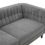 Christopher Knight Home Panadda Canapé moderne à 3 places en bois, revêtement chenille avec dossier capitonné cannelé