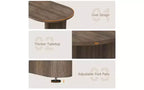 63 Oval Dining Table for 6-8 People, Modern Farmhouse Wood Table, Water-Resistant Rustic Oak Finish for Dining Room