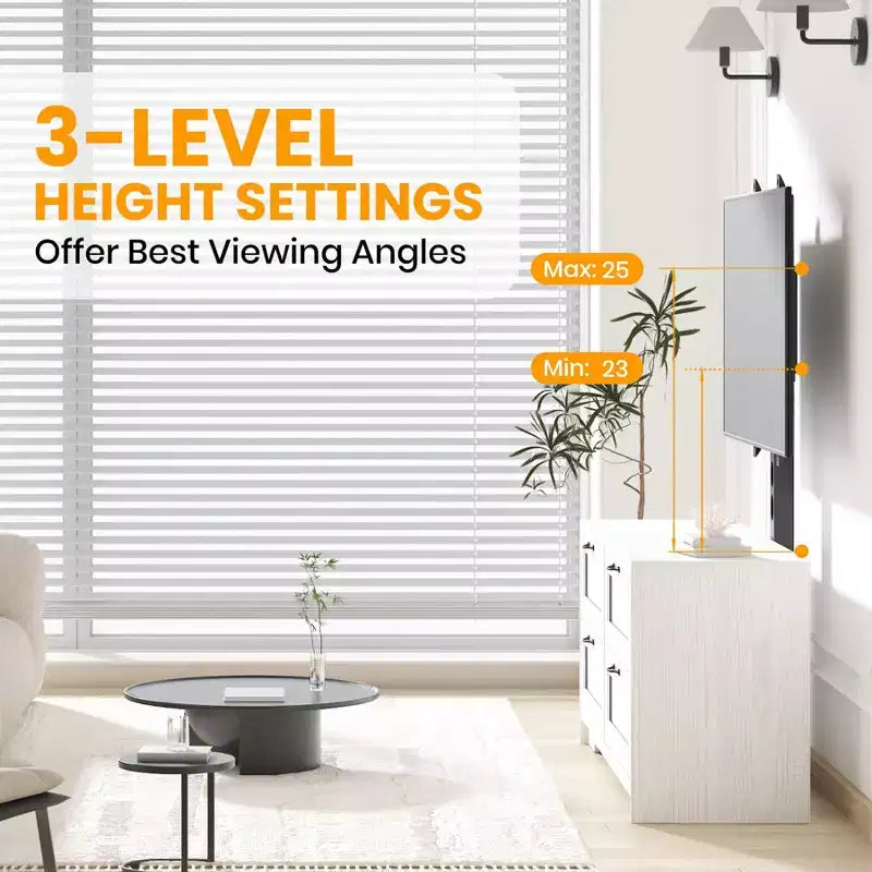 Meuble TV avec support réglable pour téléviseurs de 32 à 80 pouces, 4 tiroirs de rangement, table de console multimédia en bois