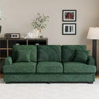 86 Leather/Corduroy Sofa, Modern Deep Seat Couch with 2 Throw Pillows, Upholstered Cushion & Removable Cover for Small Space, Apartment&Living Room
