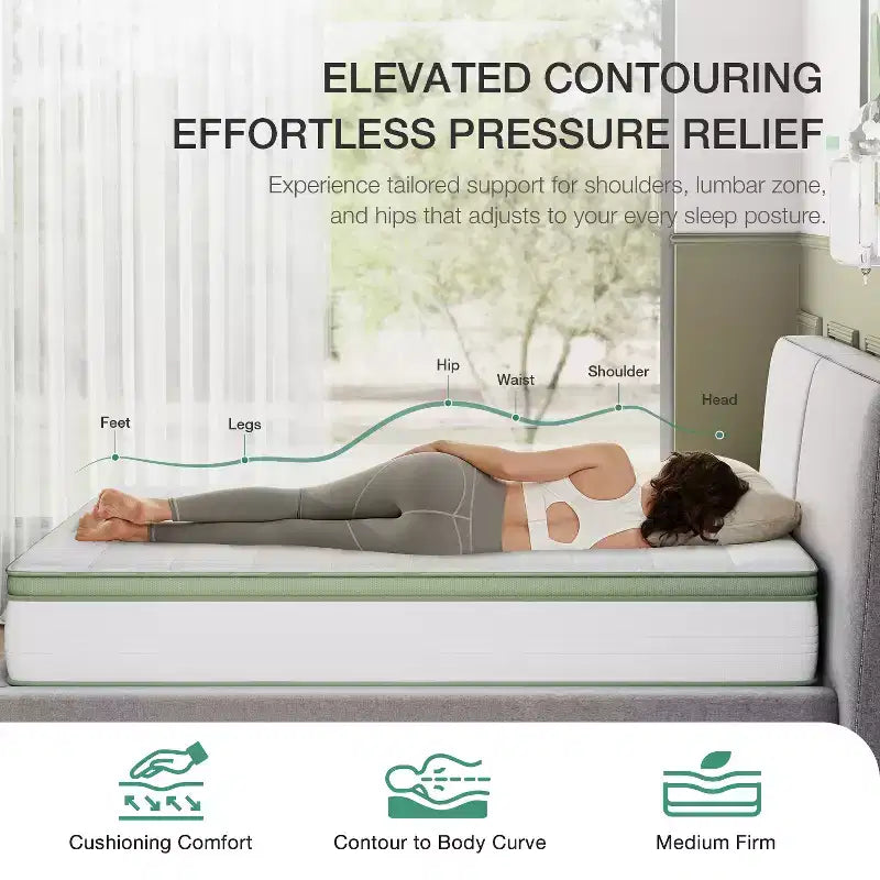 Novilla 6/8/10/12/14 inch Medium Cooling Gel Memory Foam Hybrid Mattress, CertiPUR-US, OEKO-TEX Certified