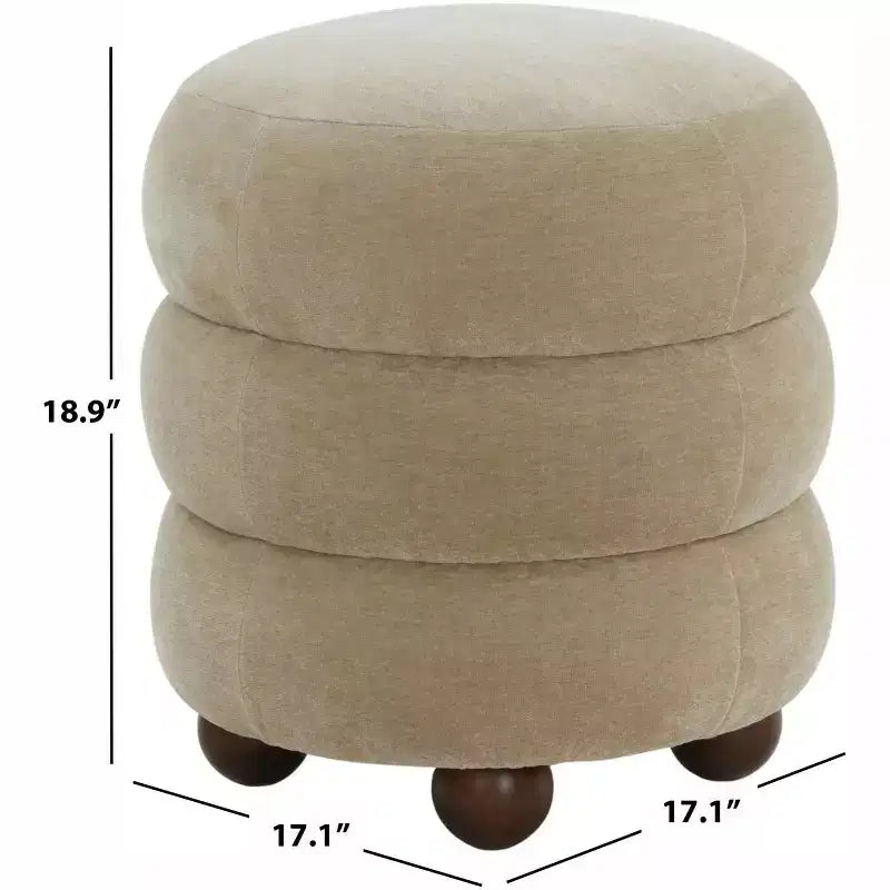 Cecelia Round Ottoman - SFV5133 - Safavieh Couture