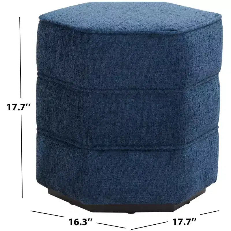 Rosaria Chenille Hexagon Ottom - SFV4875 - Safavieh Couture