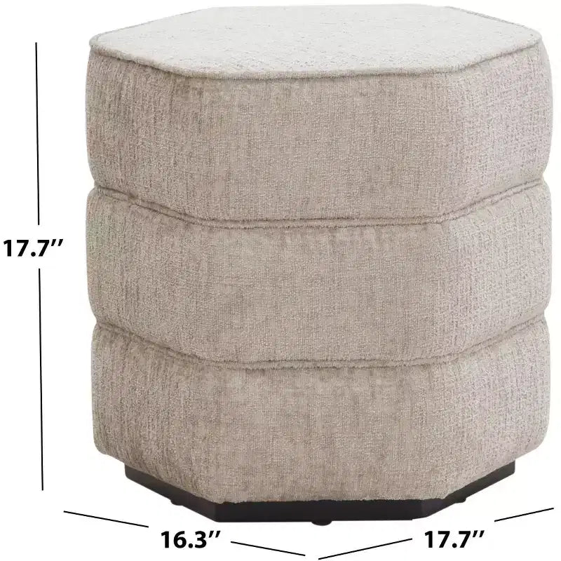 Rosaria Chenille Hexagon Ottom - SFV4875 - Safavieh Couture