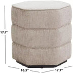 Rosaria Chenille Hexagon Ottom - SFV4875 - Safavieh Couture
