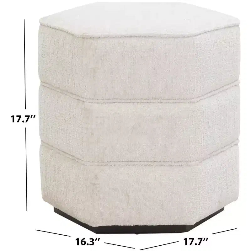 Rosaria Chenille Hexagon Ottom - SFV4875 - Safavieh Couture