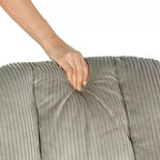 Fauteuil à bascule Homy Casa en velours côtelé, Fauteuil à bascule en tissu, Fauteuil à bascule, Gris