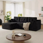 105 Cloud Couch Sectional, Boneless Modular L-Shaped Sofa with Chaise, No Assembly Deep Seat Sofa Bed for Living Room