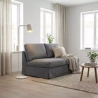 GustoWave Modular L-Shaped Sectional Sleeper Sofa with Storage, 2-Seat Pull-Out Couch Bed, Chenille Gray for Living Room