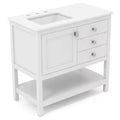 Costway Bathroom Vanity Unit w/ Basin w/ Extra Wide Granite Countertop Ceramic Sink