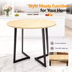 Karl Home Table de salle à manger ronde moderne de 36 pouces avec piètement croisé stable pour petits espaces et cuisines