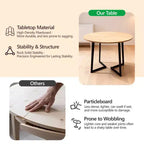 Karl Home Table de salle à manger ronde moderne de 36 pouces avec piètement croisé stable pour petits espaces et cuisines