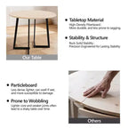 Karl Home Table de salle à manger ronde moderne de 36 pouces avec piètement croisé stable pour petits espaces et cuisines
