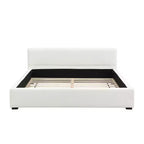 Cadre de lit plateforme rembourré Queen/King Size Élégant et Minimaliste avec Tête de Lit, Beige - ModernLuxe