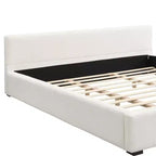 Cadre de lit plateforme rembourré Queen/King Size Élégant et Minimaliste avec Tête de Lit, Beige - ModernLuxe