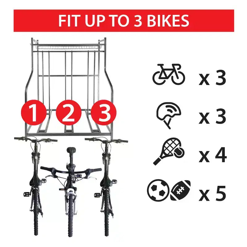 Storage Logic Système de rangement de garage gris aluminium de 90 cm (l) x 104 cm (h) x 54 cm (p)