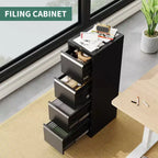 3-Drawer Lockable File Cabinet  Black Metal Storage for Home Office  Holds Letter/Legal/A4/F4 Files