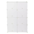 Karl Home 14 Cubby DIY Modular Shoe Cabinet Plastic Shoe Organizer White