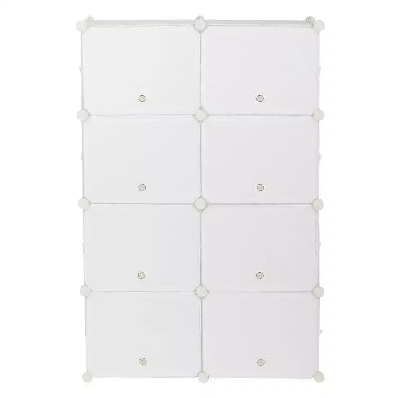 Karl Home 14 Cubby DIY Modular Shoe Cabinet Plastic Shoe Organizer White