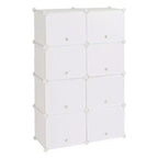 Karl Home 14 Cubby DIY Modular Shoe Cabinet Plastic Shoe Organizer White