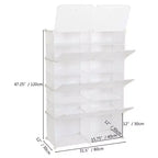 Karl Home 14 Cubby DIY Modular Shoe Cabinet Plastic Shoe Organizer White