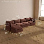 Canapé d'angle modulable et lavable Anabei 4 places | Assise Deluxe+ et coussin Cloud