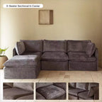 Canapé d'angle modulable et lavable Anabei 4 places | Assise Deluxe+ et coussin Cloud