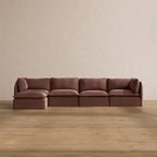 Canapé d'angle modulable et lavable Anabei 4 places | Assise Deluxe+ et coussin Cloud